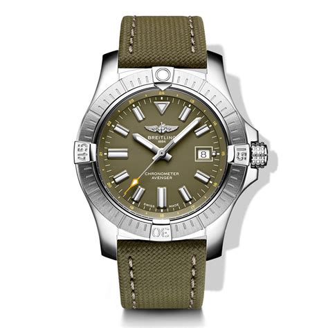 BREITLING Avenger 43 Military Green, Online 